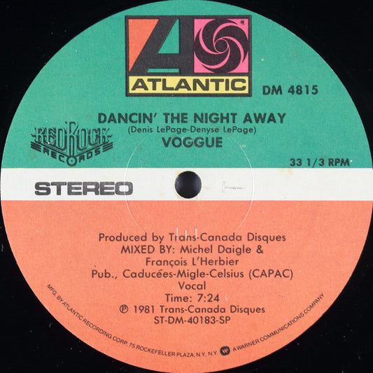 Disco de Vinil - Voggue - Dancin' The Night Away (12") VG+