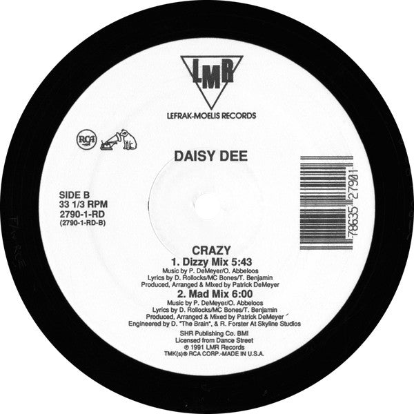 Disco de Vinil - Daisy Dee - Crazy (12", Single) VG+