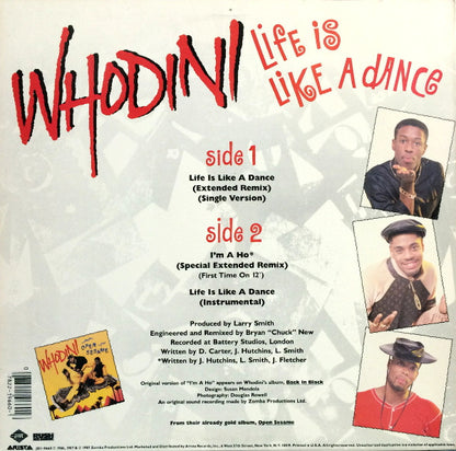 Disco de Vinil: Whodini - Life Is Like A Dance / I'm A Ho 12", Pic