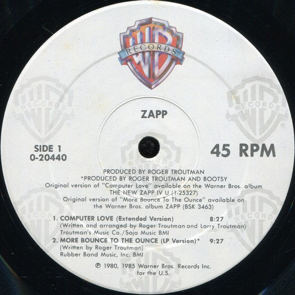Disco de Vinil - Zapp - Computer Love (12", Maxi) VG+