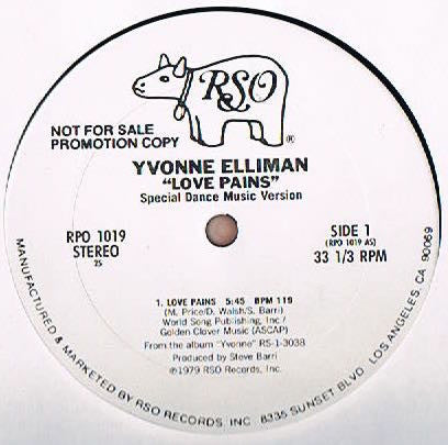 Disco de Vinil - Yvonne Elliman - Love Pains (Special Dance Music Version) (12", Promo) VG+