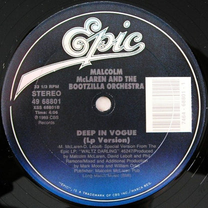 Disco de Vinil - Malcolm McLaren And The Bootzilla Orchestra - Deep In Vogue (12") VG+