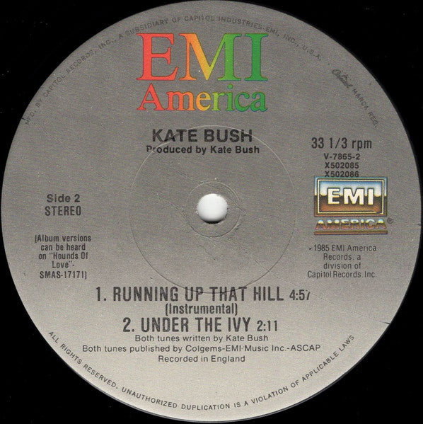 Disco de Vinil - Kate Bush - Running Up That Hill (12", Single) NM or M-