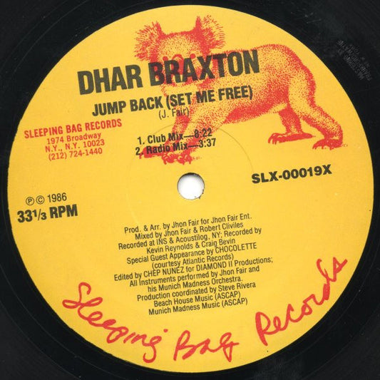 Disco de Vinil - Dhar Braxton - Jump Back (Set Me Free) (12") VG+
