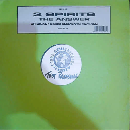 Disco de Vinil: 3 Spirits - The Answer (Original / Disco Elements Remixes) 12"