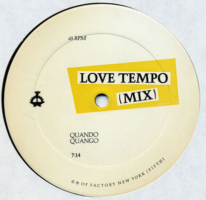 Disco de Vinil - Quando Quango - Love Tempo (12") VG+
